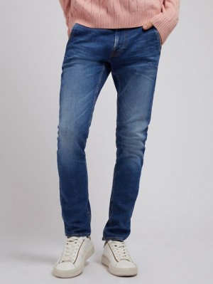 Ropa Guess Skinny Fit Hombre Azules | SE-660485