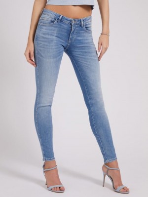 Ropa Guess Skinny Fit Mujer Azules Claro | SE-182287