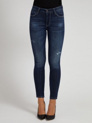 Ropa Guess Skinny Fit Mujer Azules | SE-299639