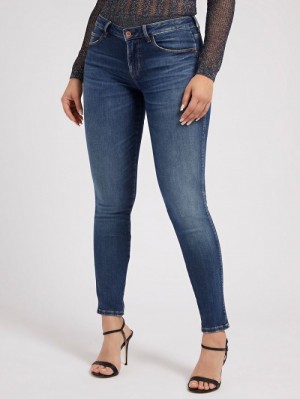 Ropa Guess Skinny Fit Mujer Azules | SE-476720