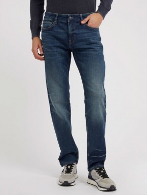 Ropa Guess Slim Fit Hombre Azules | SE-651074