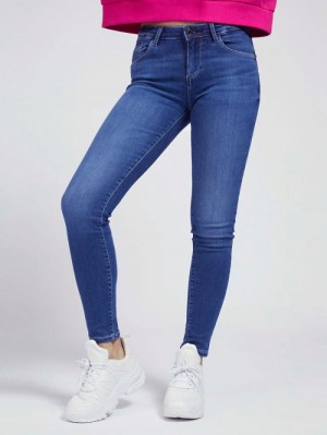 Ropa Guess Super Stretch Skinny Fit Mujer Azules | SE-016044