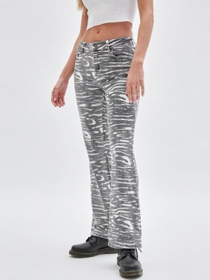 Ropa Guess Zebra Print Bootcut Mujer Negros | SE-203184