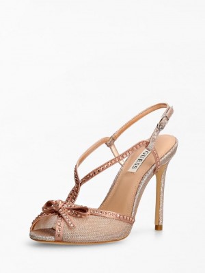 Sandalias Guess Adalet Glitter-look Rhinestone Mujer Rosas | SE-870368