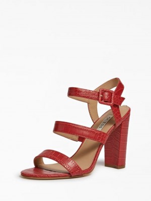 Sandalias Guess Melodie Mujer Rojos | SE-669157