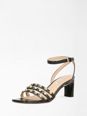 Sandalias Guess Selene Sandal Studs Mujer Negros | SE-206429