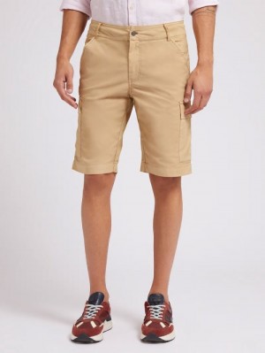 Short Guess Cargo Pockets Hombre Kaki | SE-469331