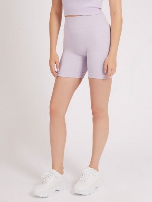 Short Guess Rib Seamless Mujer Lilac | SE-715998