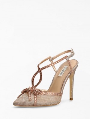 Slingback Guess Ninita Glitter-look Mujer Rosas | SE-150597