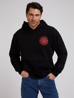 Sudadera con Capucha Guess Hoodie Hombre Negros | SE-140807