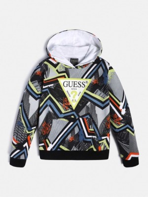 Sudaderas Guess All Over Print Niños Grises | SE-047733