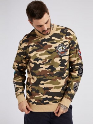 Sudaderas Guess Camouflage Print Hombre Camouflage | SE-405351