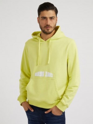 Sudaderas Guess Front And Back Print Hombre Verdes | SE-103005