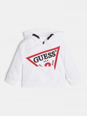 Sudaderas Guess Front Logo Niños Blancos | SE-633326