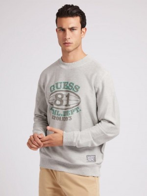 Sudaderas Guess Front Print Hombre Grises | SE-719601