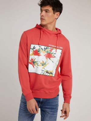 Sudaderas Guess Front Print Hombre Rojos | SE-609724