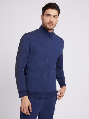 Sudaderas Guess Full Zip Hombre Azules | SE-184496