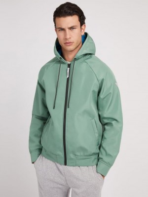 Sudaderas Guess Scuba Zip Fastening Hombre Verdes | SE-381899