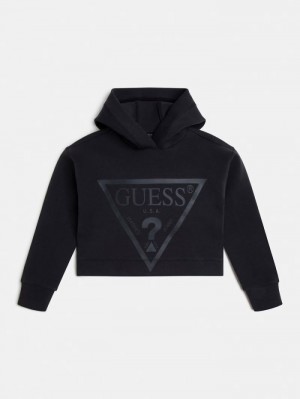 Sudaderas Guess Triangle Logo Active Niños Grises Oscuro | SE-097216