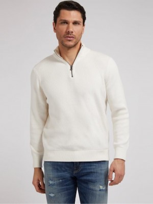 Suéteres Guess Wool Blend Hombre Blancos | SE-712630