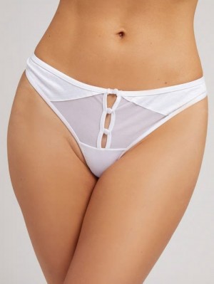 Tanga Guess Satin Front Button Mujer Blancos | SE-560146