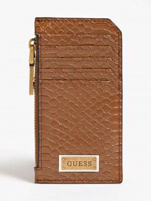 Tarjeteros Guess Evening Python Credit Hombre Marrom | SE-984582