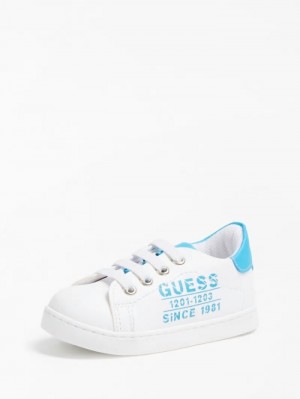 Tenis Guess Andrea Logo Hombre Blancos | SE-491471