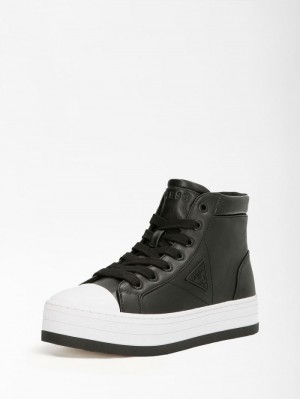 Tenis Guess Bask High-top Mujer Negros | SE-556649