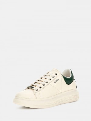 Tenis Guess Vibo Faux Leather Hombre Blancos | SE-809829