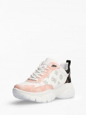 Tenis para Correr Guess Dreamon 4g Peony Logo Mujer Blancos | SE-881043