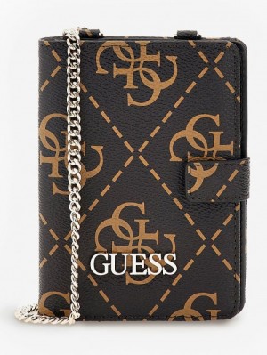 Titular Del Pasaporte Guess Berta 4g Logo Mujer Marrom | SE-019137