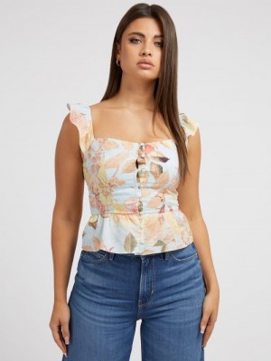 Tops Guess All Over Floral Print Mujer Multi | SE-260731