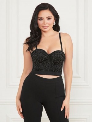 Tops Guess Marciano Bustier Mujer Negros | SE-340929