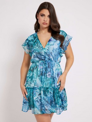 Vestido Guess All Over Print Mujer Azules | SE-190832