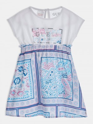 Vestido Guess All Over Print Niños Rosas | SE-767940