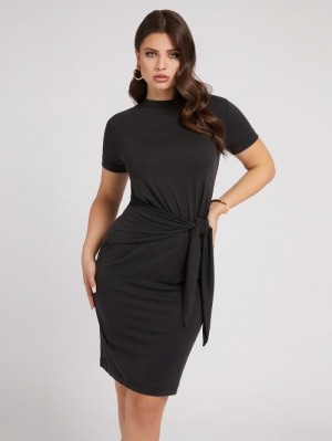 Vestido Guess Belted Mujer Negros | SE-624672