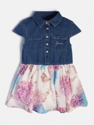 Vestido Guess Denim Niños Azules | SE-192771