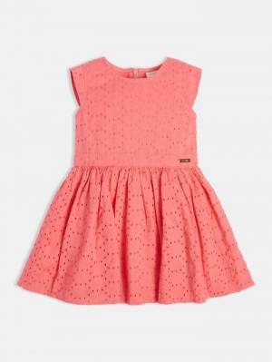 Vestido Guess Eyelets Niños Coral | SE-292527