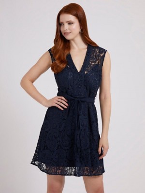 Vestido Guess Lace Mujer Azules | SE-090375