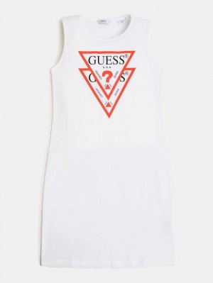 Vestido Guess Logo Print On The Front Niños Blancos | SE-840070