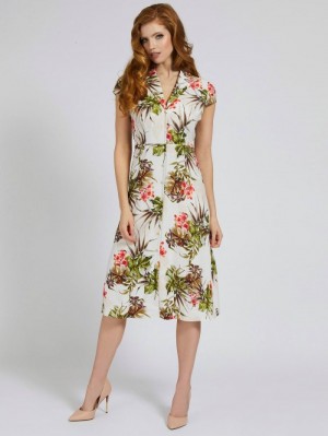 Vestido Guess Marciano Floral Long Mujer Floral Fantasy | SE-857185