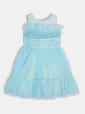 Vestido Guess Mesh Niños Azules Claro | SE-570949