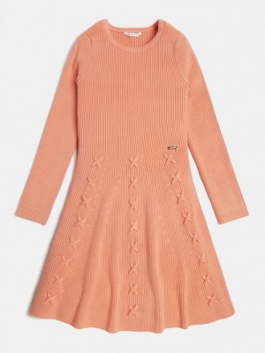 Vestido Guess Midi Sweater Niños Naranjas | SE-600338