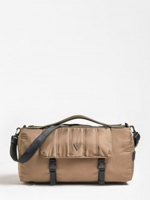 Weekender Bag Guess Certosa Nylon Weekender Bag Hombre Grises | SE-174798