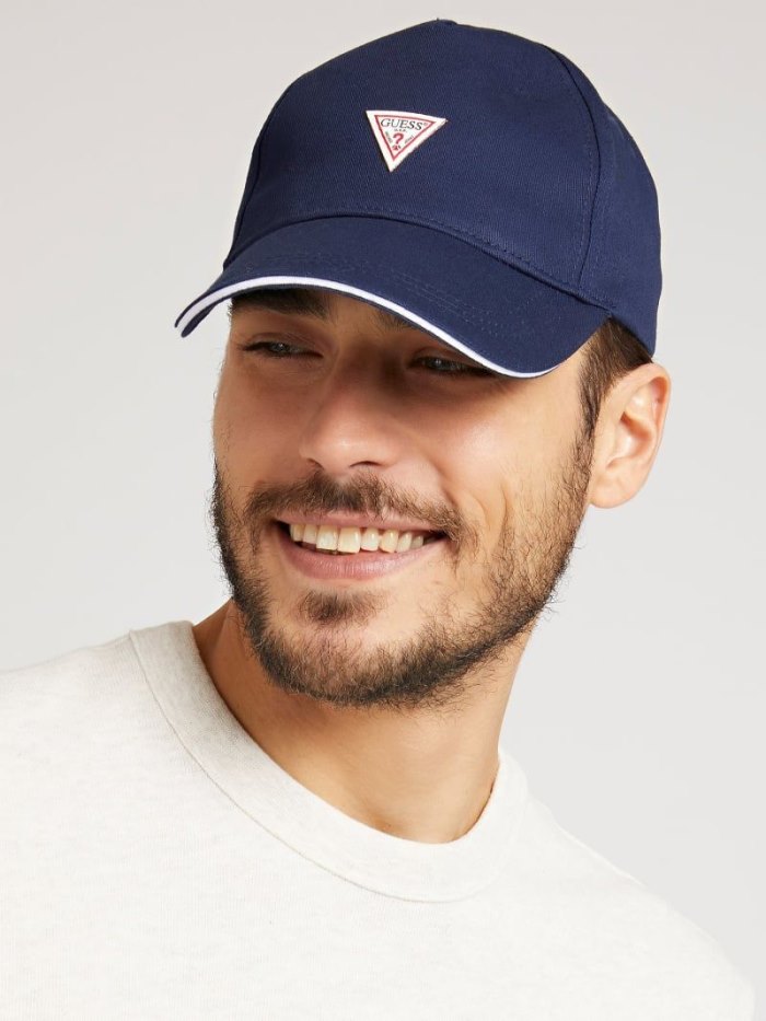 Baseball Cap Guess Triangle Logo Hombre Azules | SE-373339