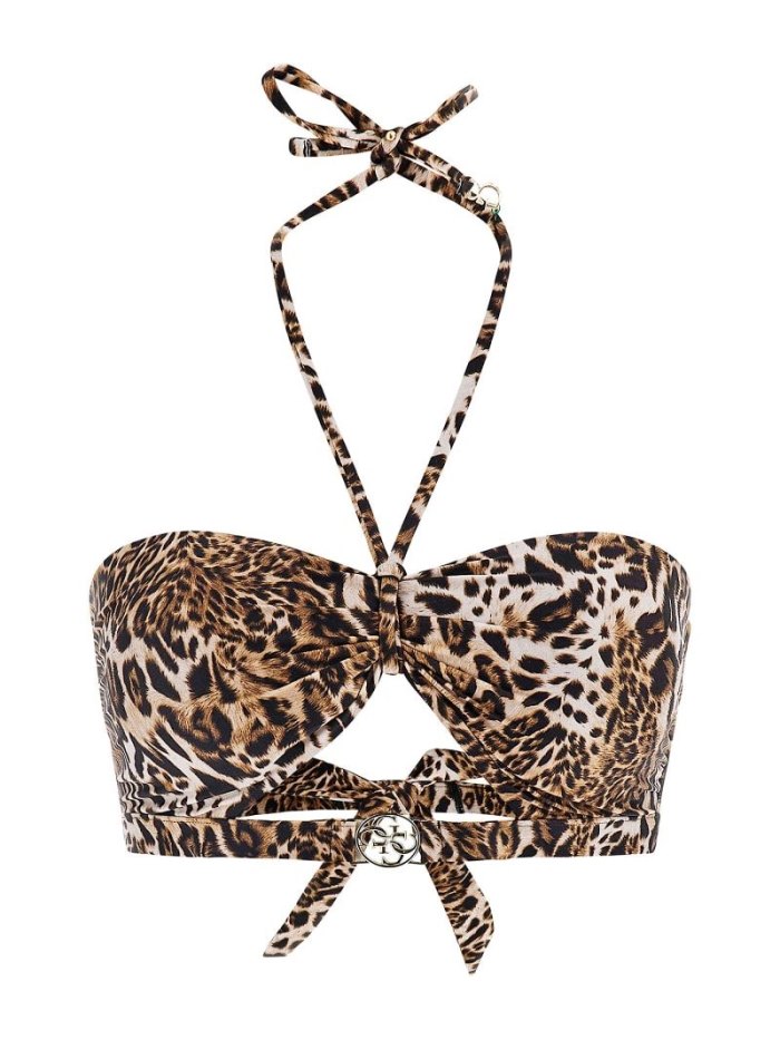 Bikini Bra Guess All Over Print Bandeau Mujer Animalier | SE-491652