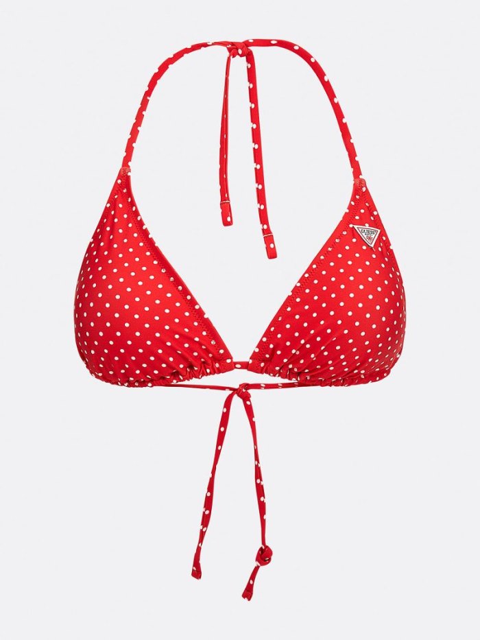 Bikini Guess All Over Print Triangle Mujer Rojos | SE-809833