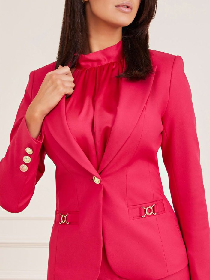 Blazers Guess Marciano Slim Fit Mujer Rosas | SE-370352