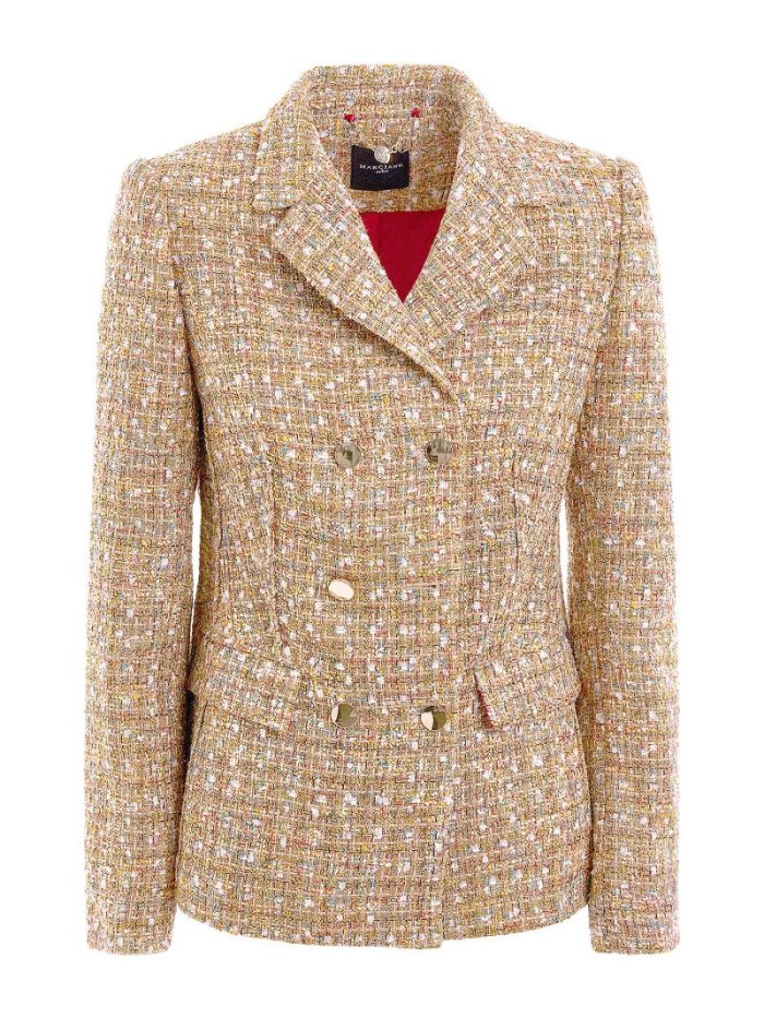 Blazers Guess Marciano Tweed Mujer Beige | SE-877837