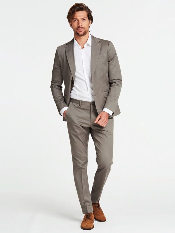 Blazers Guess Marciano Twill Hombre Grises | SE-598337